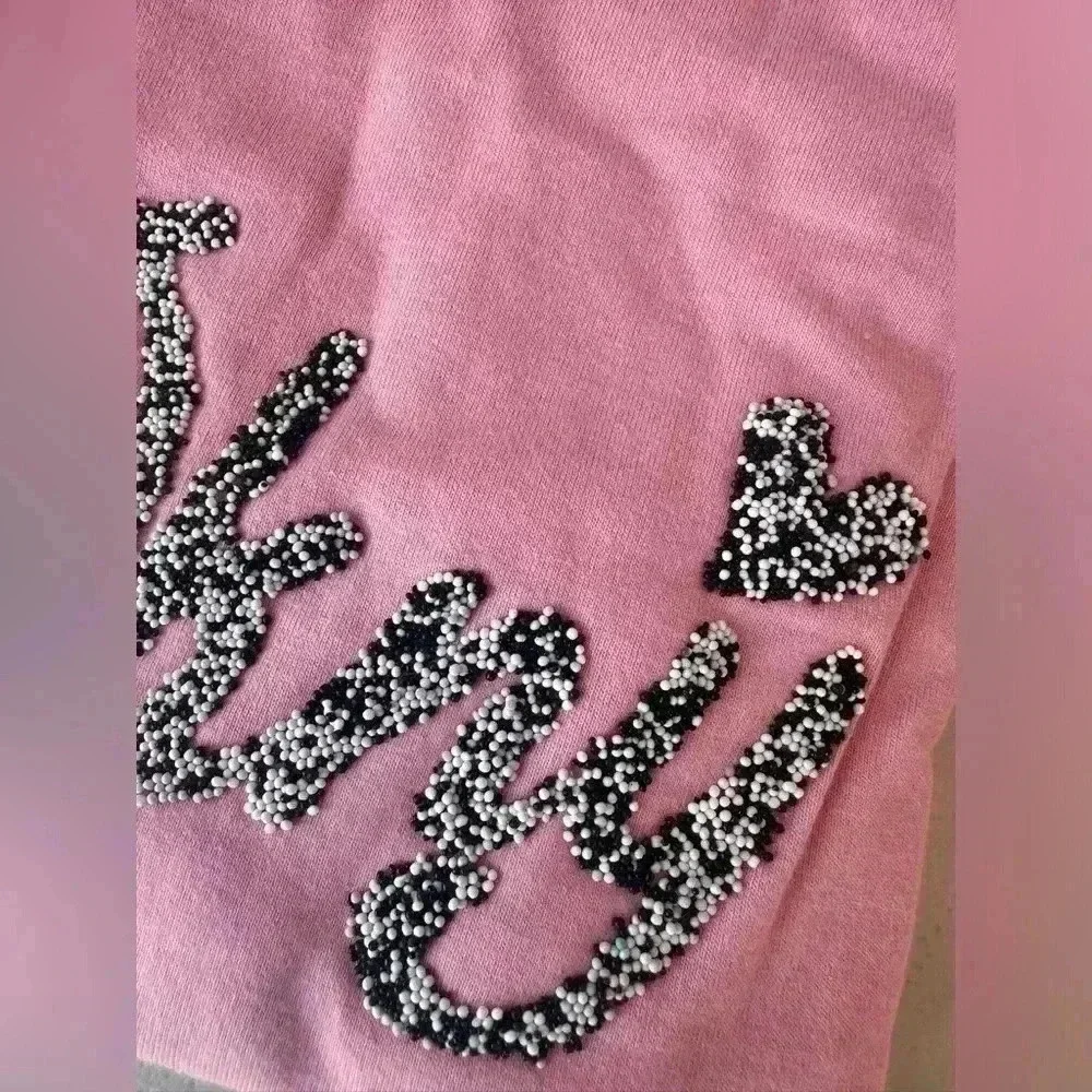 DKNY Girls' Fashion Long Sleeve T-Shirt Love Pink Heather Size 6x and 5T - Picture 3 of 9